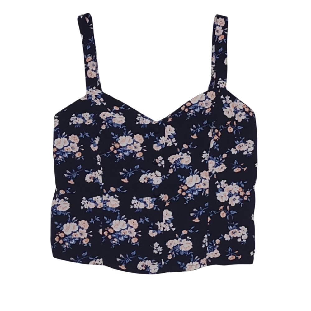 Abercrombie & Fitch Floral Crop Top Size XS Y2K Style